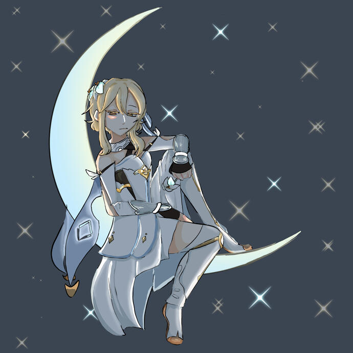 The piece was a fanart for Genshin Impact.